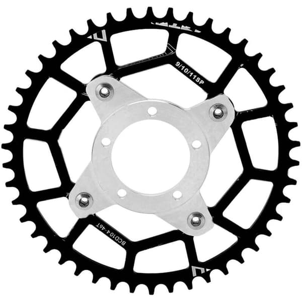Bafang BBS01 BBS02 Elcykel Kedjekransadapter, 46 tänder, 104BCD, Hög styrka, Svart