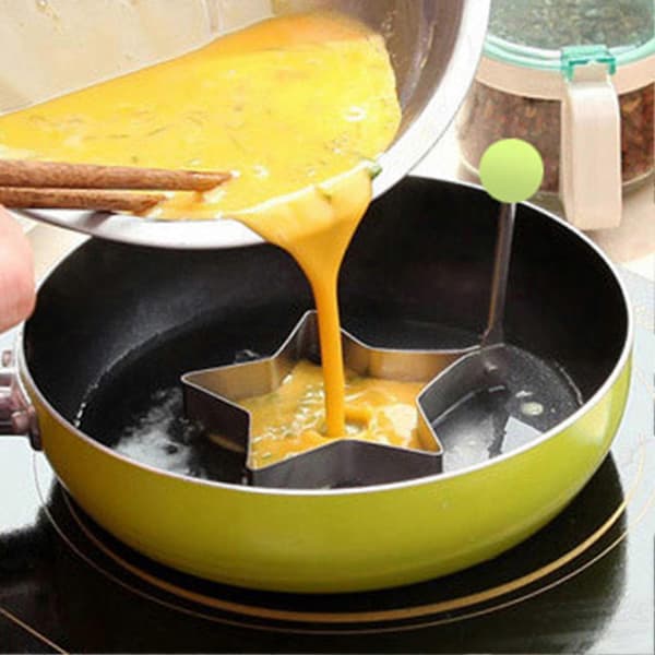 3 stk. eggpannekakeringer i rustfritt stål, non-stick eggformerring, kjøkkentilbehør, dingsringer