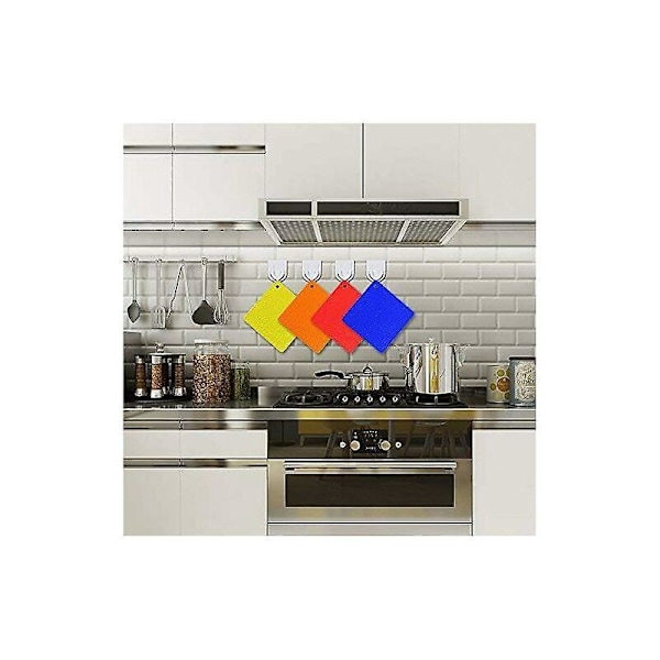Diskmatta, 18 X 18cm Silikonunderlägg Halkfri Värmebeständig 250°C Grytöppnare och Glasunderlägg Köksmatta för Kök och Matsal Set om 4 Multicolor