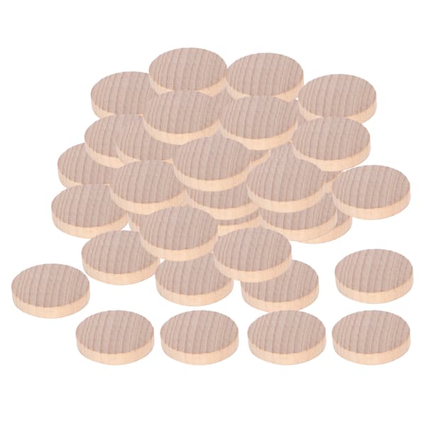 100 stk. blanke treskiver Trehåndverk DIY-dekorasjonstilbehør (4 cm)