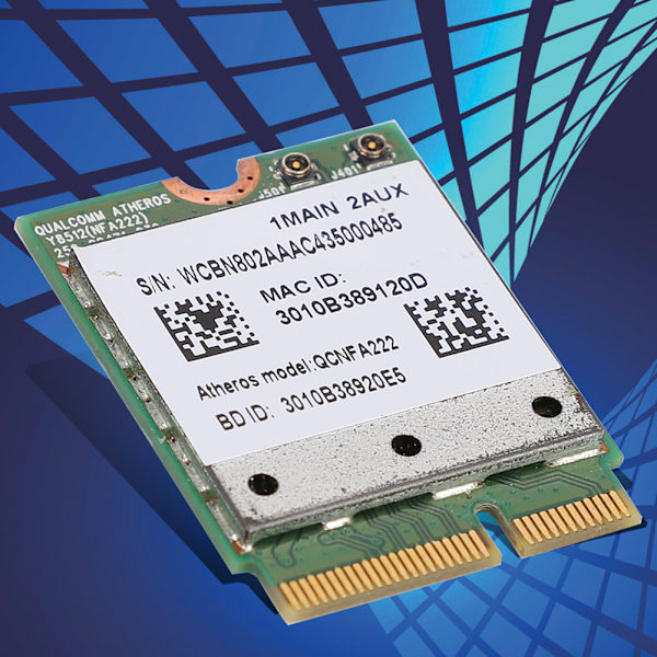 Qualcomm Atheros WIFI-kortille 2.4/5GHz Dual Band 802.11abgn Bluetooth 4.0:lle