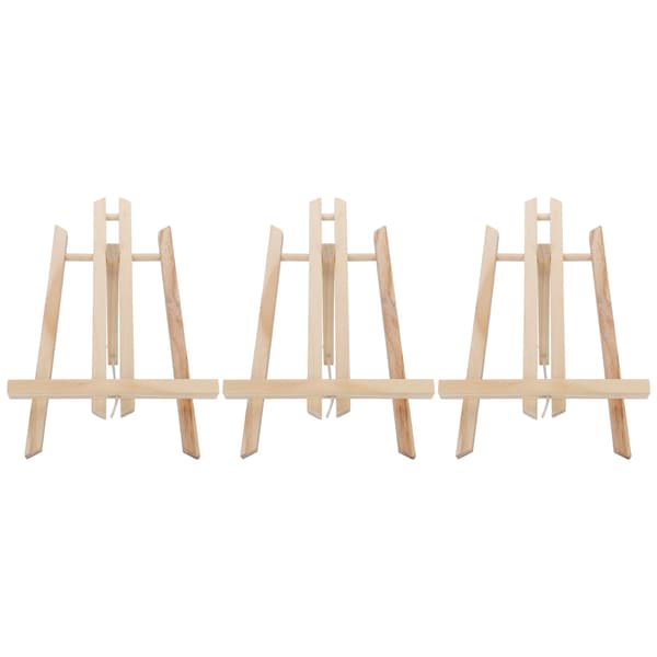 3 st Mini Staffli Furu Skruvtyp Skrivbords Trapetsformad Målningsställ 30 cm