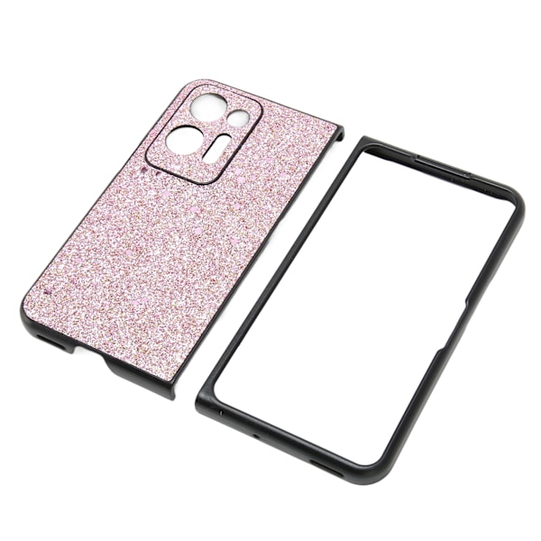 Suojaava puhelinkotelo Crystal Case Anti Drop Shockproof -matkapuhelimen suojakotelo Oppo Find N2:lle, vaaleanpunainen glitter