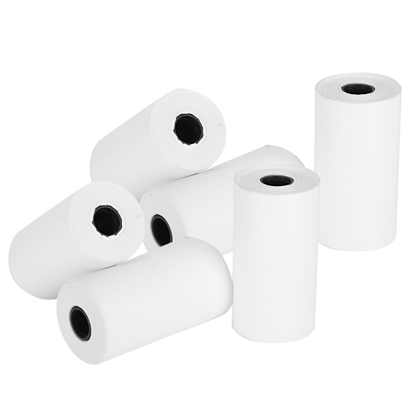 6 rullar 57x30mm termiskt kvittopapper professionellt trycktillbehör för liten skrivare
