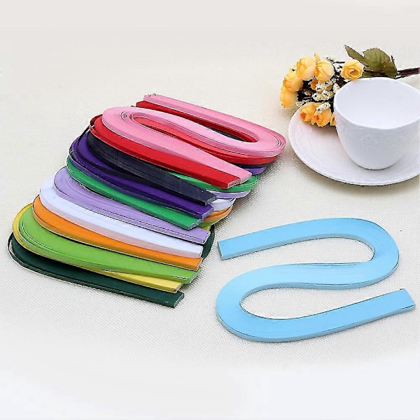 Papper 120 Remsor 5mm Bredd Ren Färg Vuxna Diy Rolig Accessoar Smaragdgrön