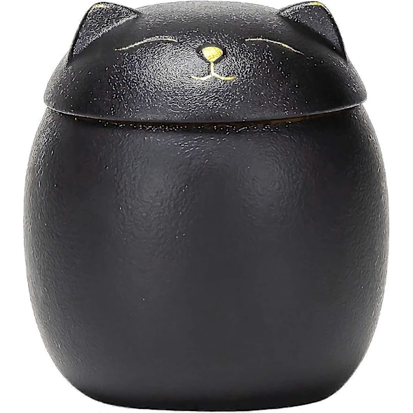 Svart Katt Aska Souvenir Husdjursurna - Katt Aska Souvenir för Svarta Katter