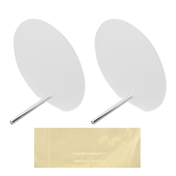 2 st nageldisplaybrädor i akryl, frostade, runda nagelkonstprover, färgkort, visningshållare för nagelsalong