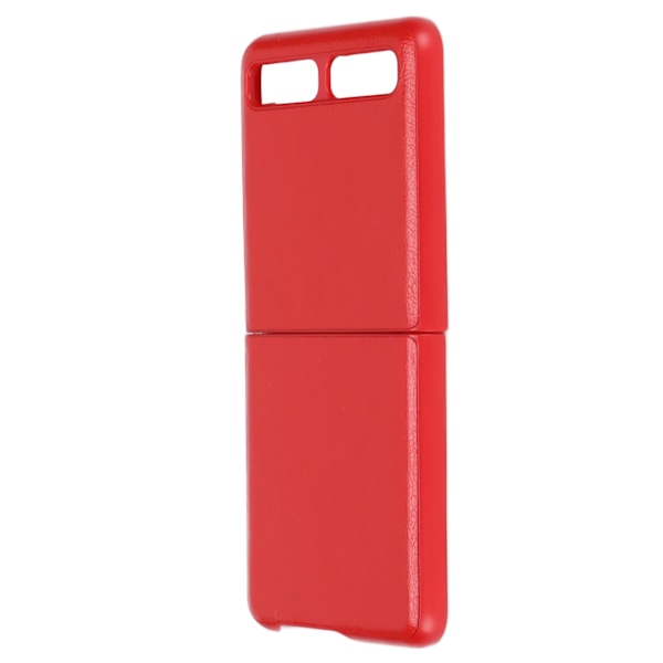 Läderfodral för Samsung Galaxy Z Flip, skyddande skal, reptåligt, rött, typ 2
