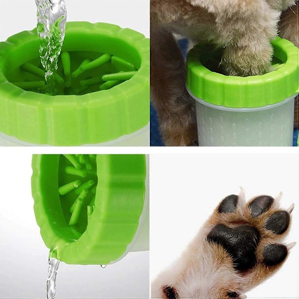 Hundepoterenser, Bærbar Hundepotevasker, Blød Silikone Kæledyrsrensebørste Kop, Hundefodvasker Massager til Badning, Pleje, Udendørs, Fjernelse af Snavs