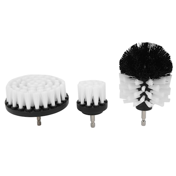 3 Stk Borebørstesæt Power Scrubber Rengøringstilbehør Nylon til Badekar Flise Toilet