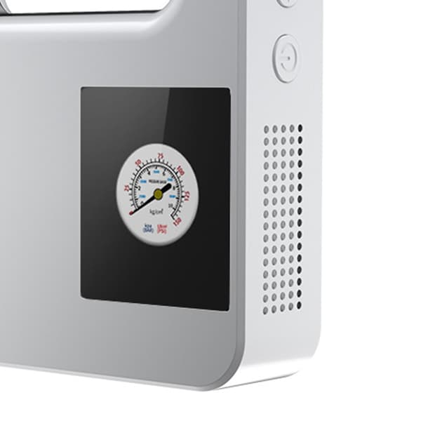 12V Däckpump Luftkompressorpump Digital Display Bärbar LED-ljus Däckpump för Bil Vit Pekare