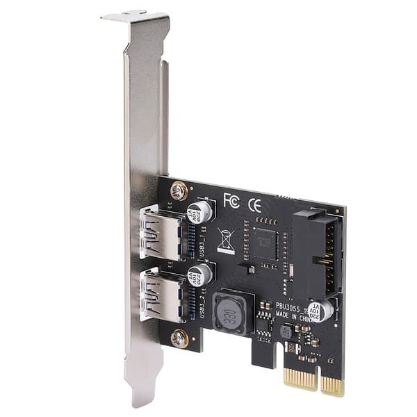 Riserkort PCI E til USB3.0 Stasjonær Datamaskin Tilbehør med Front 19 / 20PIN Grensesnitt