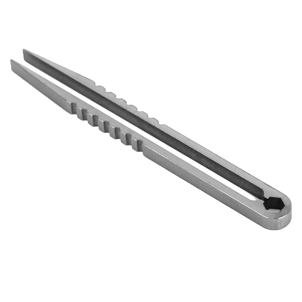 Bærbar EDC titaniumlegering pincet Outdoor Survival Camping Rejse Mini Værktøj (Stålfarve)