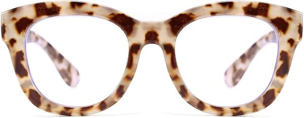 Retro Reading Glasses Thick Square Large Frame Blue Light Blocking Lens Anti-glare Digital Strain B2534