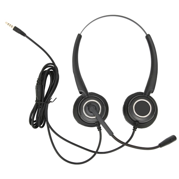 Kundtjänst headset brusreducerande USB-kabelkontrollerade trådbundna hörlurar för kontor affärer 3,5 mm