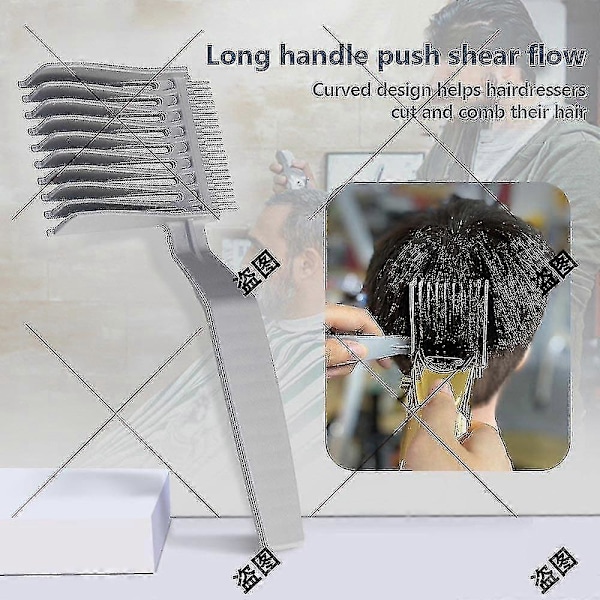 En Hårklipp Fade Kammer, Profesjonelt Buet Posisjoneringskam, Gradient Design Hårklippekam Med Ergonomisk Design, Kam For Barbering Hjemme