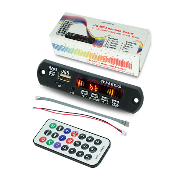 Bluetooth Decoding Board MP3 Decoder Board Module with Remote Control Amplifier Board Accessories for Car