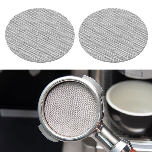 Pakke med 2 kaffeskivefiltre 1 mm kaffemaskin i rustfritt stål Sekundært vannfordelingsfilter Diameter 58 mm
