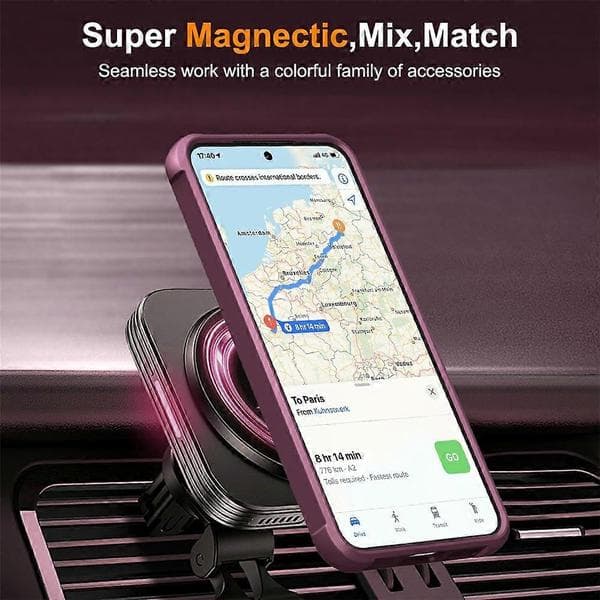 Kompatibel med Samsung Galaxy S26 Magnetisk deksel Ringholder Støtte TPU + PC Telefondeksel