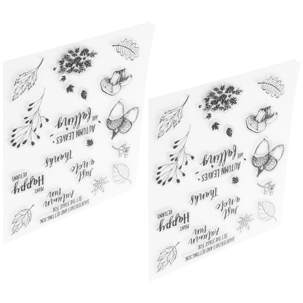 2 set transparenta TPR-stämplar för kortdekoration, prägling, scrapbooking, album, gör-det-själv-tillbehör