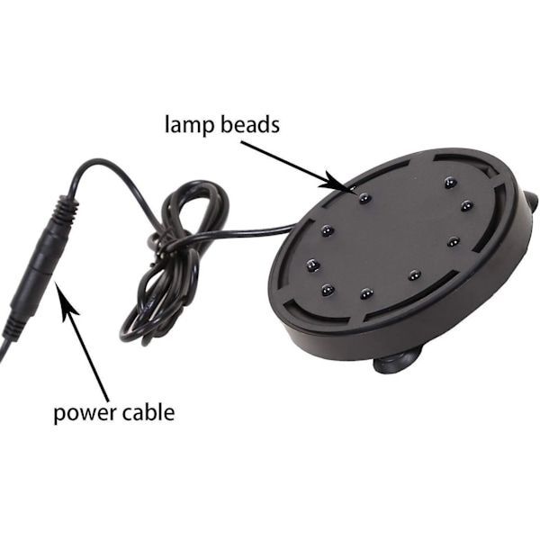 Akvarium LED Boblelys Luftsten Pumpe Lampe