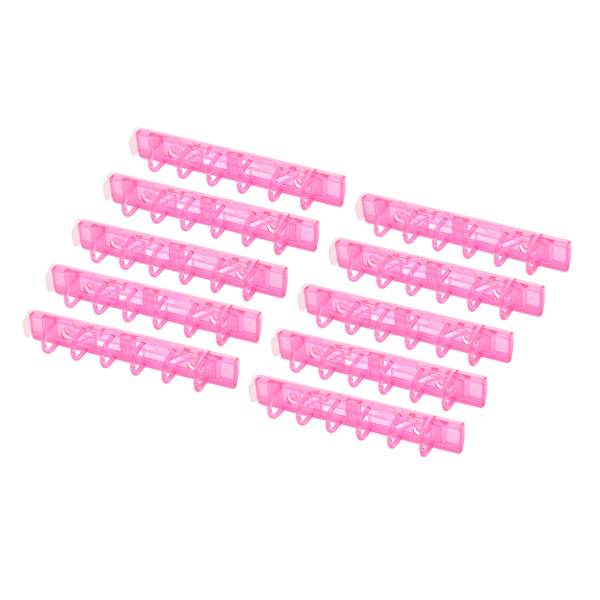 10 stk. Bindekamme ABS 6 Huller Binderinge til Lærer Studerende Dokument Notebook Fremstilling Pink