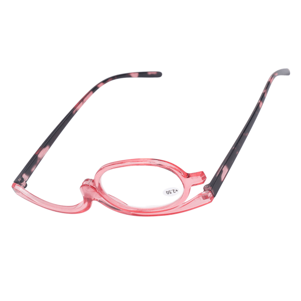 Makeup-briller Lette foldebare, roterende enkeltglas, forstørrelsesglas til kvinder, kosmetiske briller med stilfuldt etui +2,50