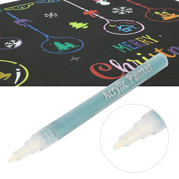 10 st 1100M Akryl Ink Art Markers Färgpennor för Frihandsskissning DIY Sten Porslin Mugg Glas Trä Målning Mörkgrön