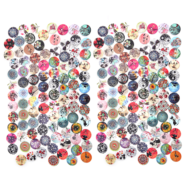 200 st träknappar, handgjorda, 2 hål, runda träknappar för sömnad, DIY-hantverk, 20 mm