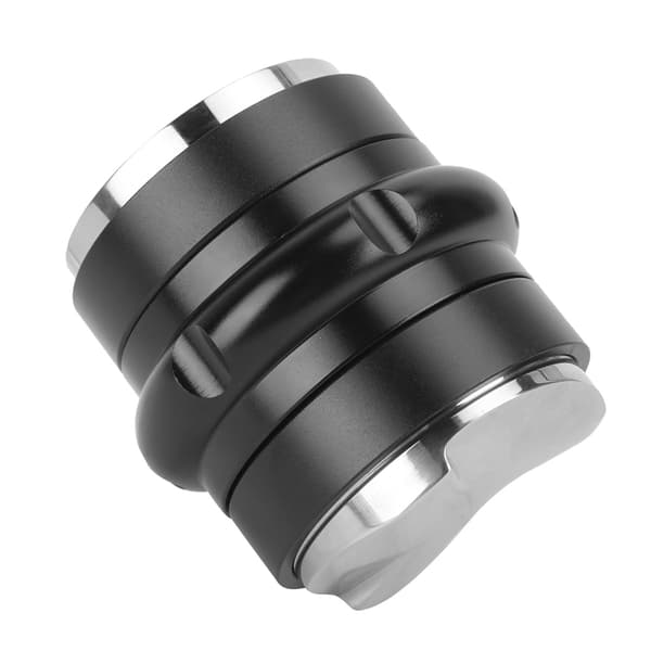5,8 cm justerbar kaffetamper i rustfritt stål med dobbelthode, flat og 3 vinklede skråninger