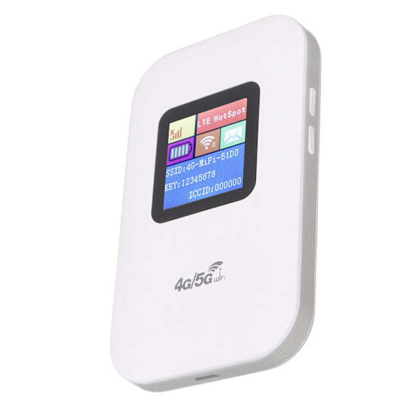 4G WiFi Router Hvid Micro Card Slot Op til 10 brugere 1,44 tommer LED Display 2100mAh batteri 4G LTE Router til telefon PC Tablet