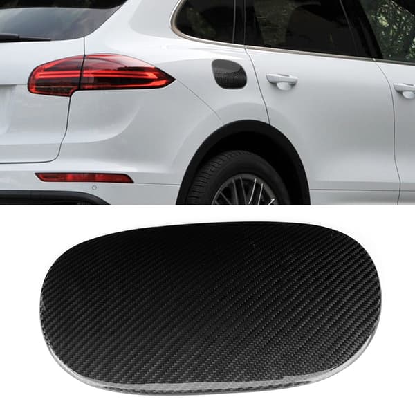 Kolfiber bränsletanklock trim passar till Porsche Macan 2014-2018