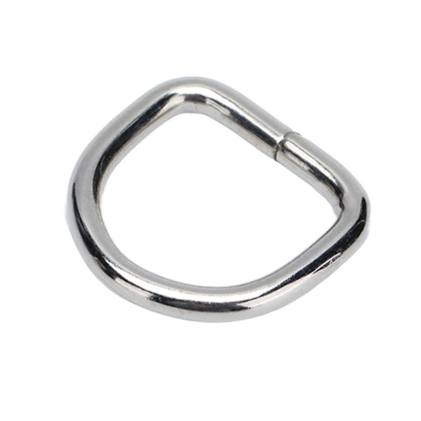 50 stk. D-ringe i premiumjern - robuste, holdbare, farveægte, udsøgte, brede anvendelsesmuligheder - metal D-ringe til tasker, tøj, pung - sølv 2x11x11mm
