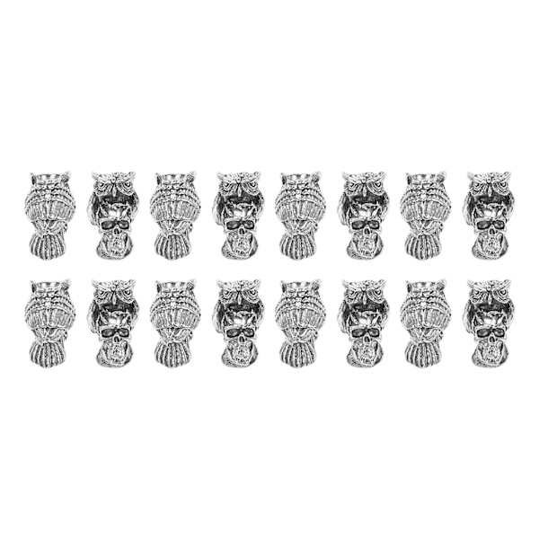 20st Skäggpärlor Legering Fint utseende Delikat detaljer Hårpärlor för armband Halsband DIY Hårdekoration