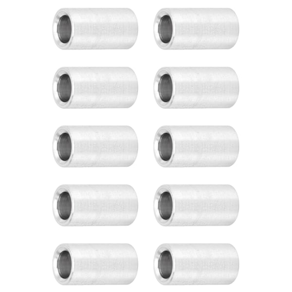 10 st aluminiumlegering distansrör runda gänglösa distansstöd tillbehör ytterdiameter 6 mm lång 10 mm