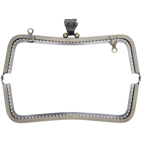 Metallveske Ramme DIY Kyss Clasp Lås Retro Preget Håndtak Maskinvare Tilbehør 20cmBronse B01-027—00476