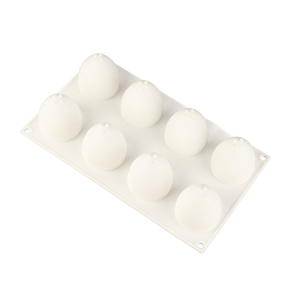 Äggformad Kakform 8 Håligheter Silikonform Non-Stick DIY Bakform