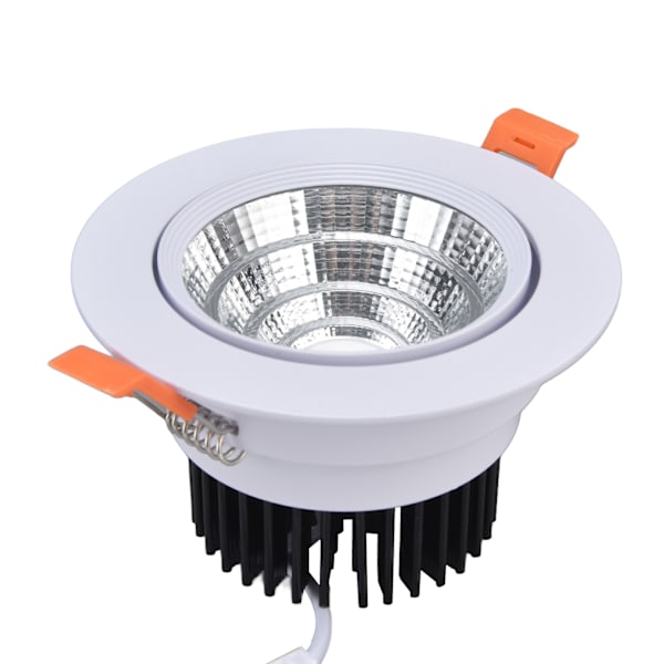 LED-innfelte spotlights - Stabilt lys - Lavt støy - Støvttett - Lett å rengjøre - COB LED-downlight for hjemmekontor - 100-264V