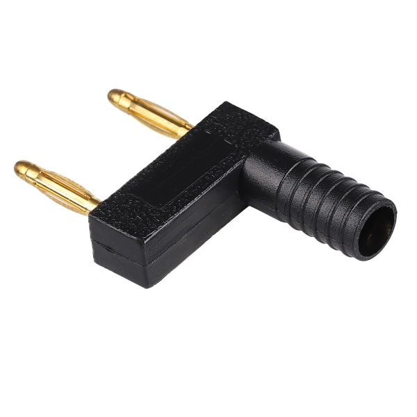 10 STK U52 2 mm Bananstik Dobbeltrækket kortslutningsstik DIY-kabelstik 10 mm Mellemrum Sort