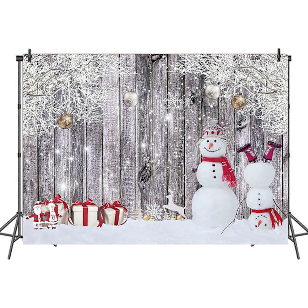 Julebaggrund, Snemand Baggrund, Julepynt til Hjemmet, Fest, 7x5ft