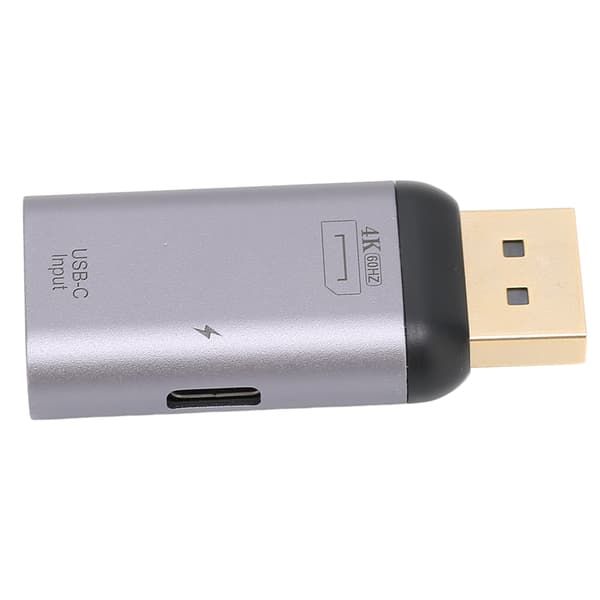Type C -sovitin HD 4K PD 100W kannettava Type C naaras-uros kullattu sovitintelakka (Type C naaras-DP uros)