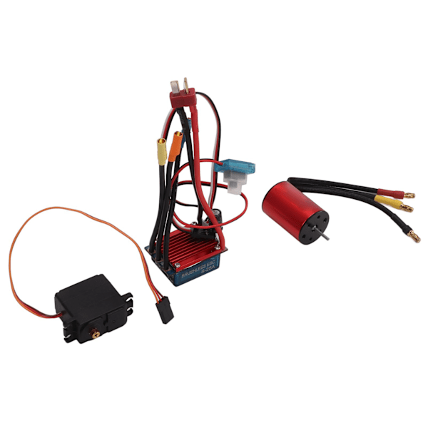 S2435 4500KV Motor 25A ESC 2.2KG Metallservo Borstlös Motor ESC Servo Kit för 1/16 1/18 RC Bil