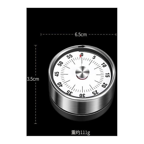 Mekanisk Timer - 60 Minuter - Kökstimer, 6.5cm