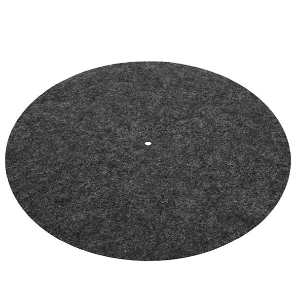 Platespiller tallerkenmatte 12" Antivibrasjons lydfilpute for vinylplatespiller (svart)