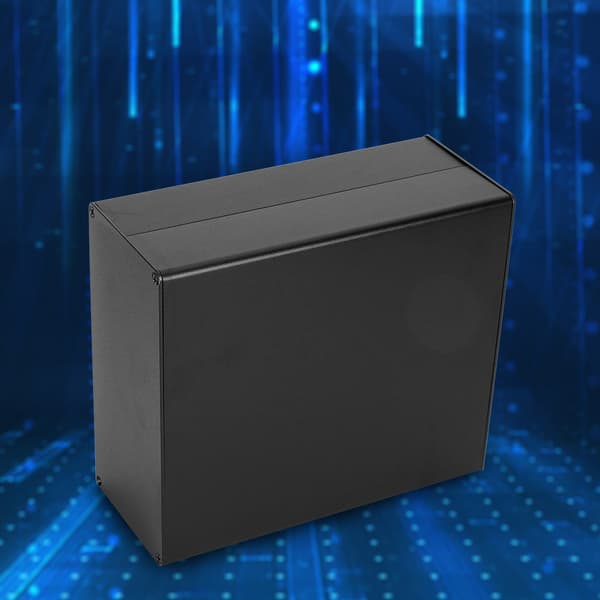 Aluminiumkapsling PCB-koblingsboks kretskorttilbehør sandsvart for GPRS