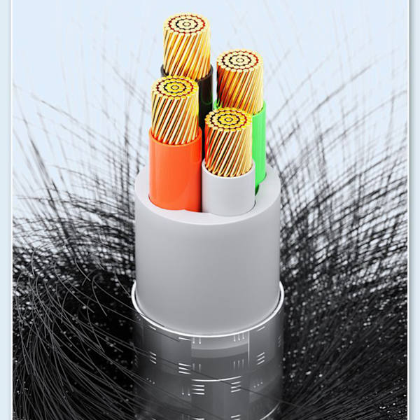 Hurtiglading Kabel Aluminiumlegering USB C Ladning Datakabel Til Telefon 3A Fargerikt Lys Svart