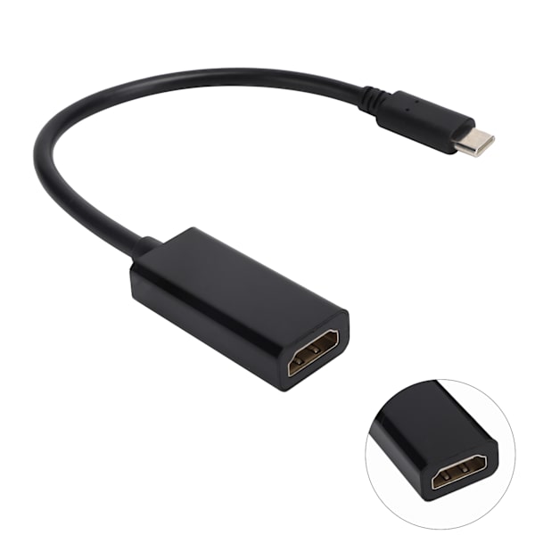 High Definition Multimedia Interface-adapterkabel 4K han til hun Plug and Play til computer
