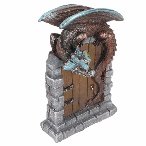 Fairy Door Innovativ Simulering Harts Handmålad Levande Detaljer Miniatyr Fairy Door för Fairy Garden Accessoarer