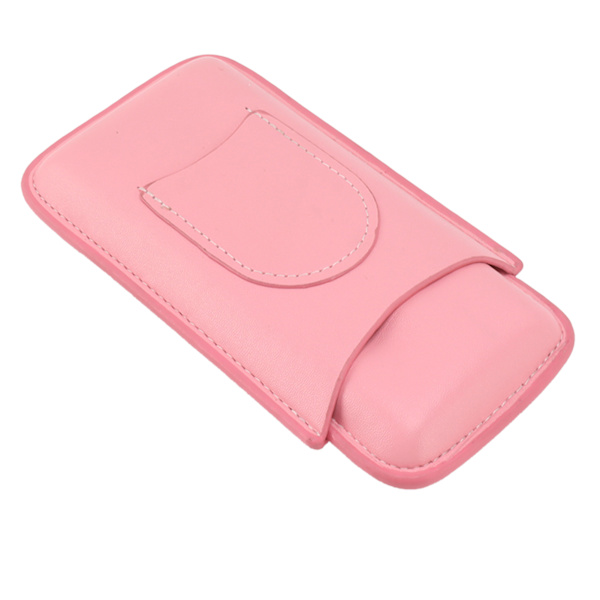 Cigar Case High End Nahka Muoti Kannettava Matkakotelo 3 Sikarille Vaaleanpunainen