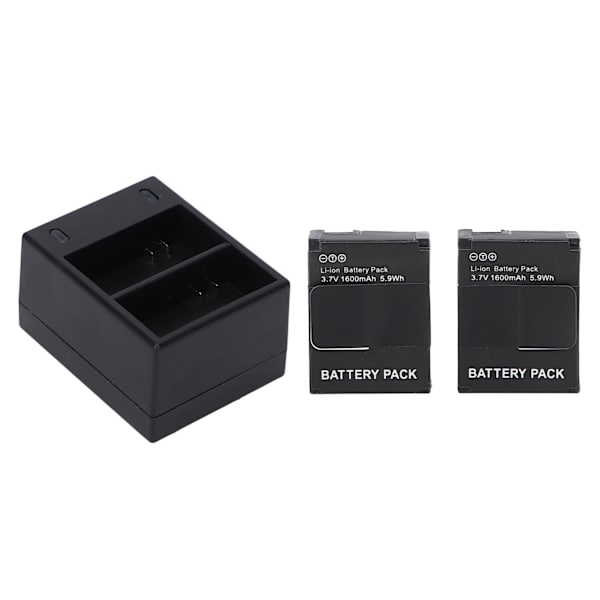 Kamera Batteri Oplader Hurtig Dobbelt Slot Batteri Oplader med 2 Batterier Kompatibel til Hero 2 3